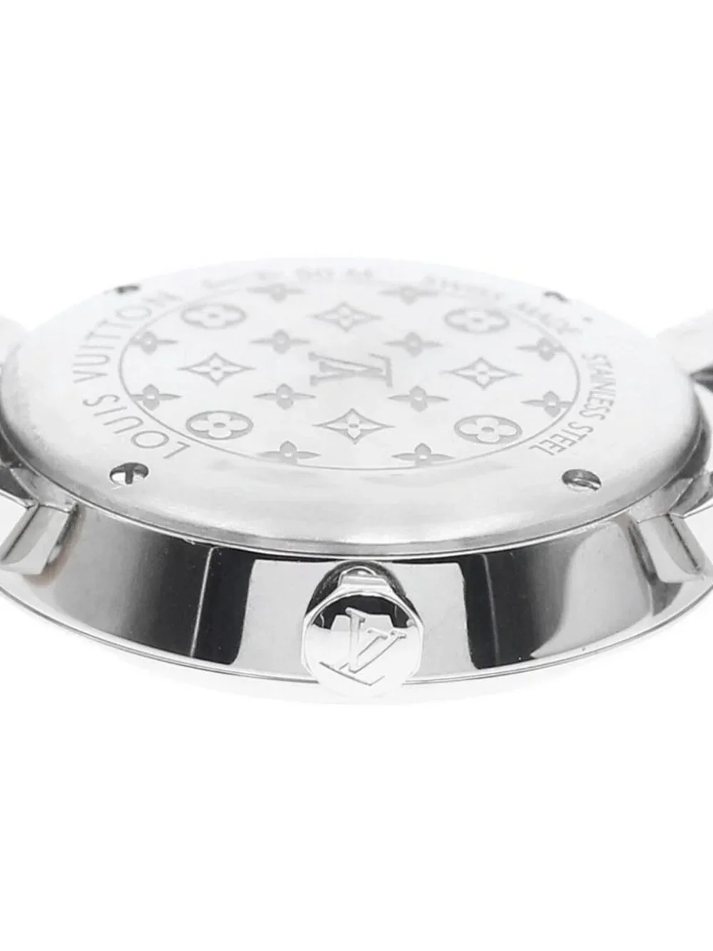LOUIS VUITTON Tambour slim QA014 Silver Dial Quartz Ladies Watch_972938